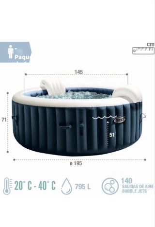 Spa Hinchable Intex 4 Personas Masaje Burbujas