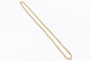 Elegante cadena de oro 18k Figaro 5+1