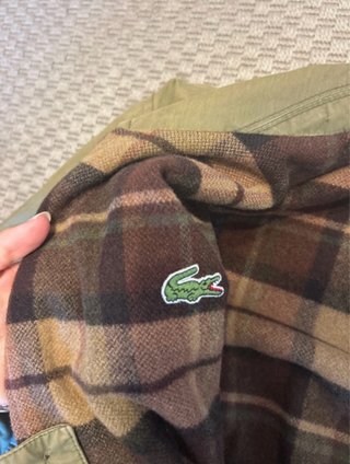 Chaqueta Reversible Lacoste Verde/Marrón