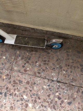 Patinete Skate blanco y azul
