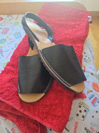 Menorquinas CIRERES Piel Negra Talla 43