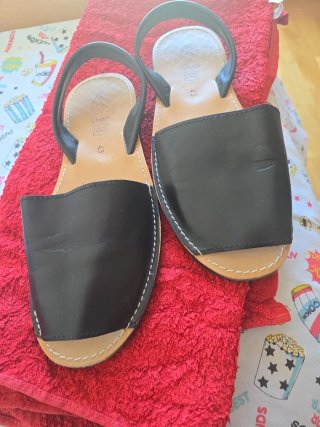 Menorquinas CIRERES Piel Negra Talla 43