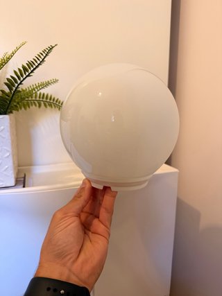 Pantalla de lámpara esférica blanca
