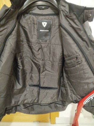 Chaqueta Moto Revit Negra y Gris