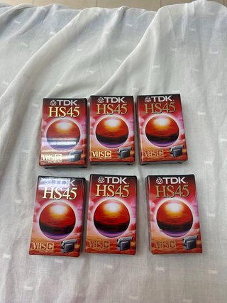 Lote 6 Cintas TDK HS45 VHS-C Nuevas