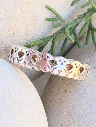 Anillo Tous Puppies Plata