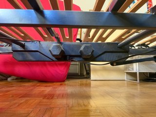 Cama articulada eléctrica metálica color madera