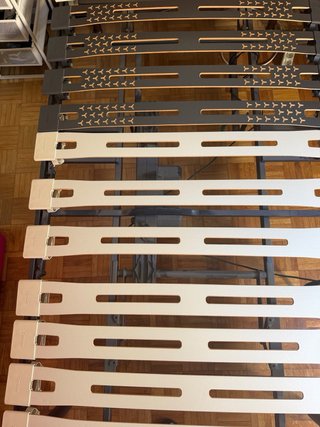 Cama articulada eléctrica metálica color madera