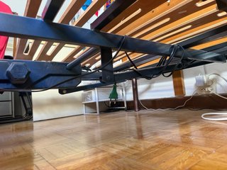 Cama articulada eléctrica metálica color madera