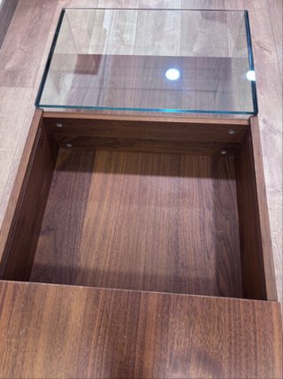 Mesa Centro Habitat Akira Nogal y Cristal