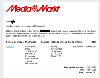 Lavavajillas Balay 3VS572IP - 13 servicios *NUEVO*
