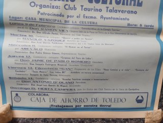 CARTEL TOROS II SEMANA TAURINO CULTURAL TALAVERA