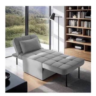Puff/otomana convertible gris