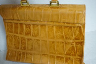 Valigetta vintage in pelle con rilievo Andrea