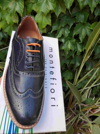 Scarpe uomo Montefiori blu classiche derby