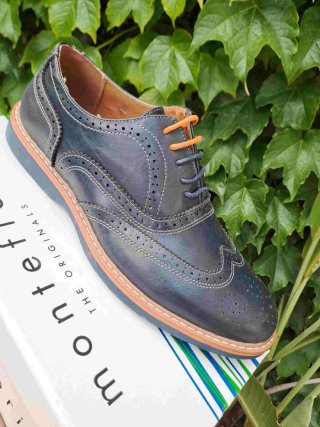 Scarpe uomo Montefiori blu classiche derby