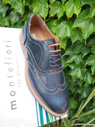 Scarpe uomo Montefiori blu classiche derby