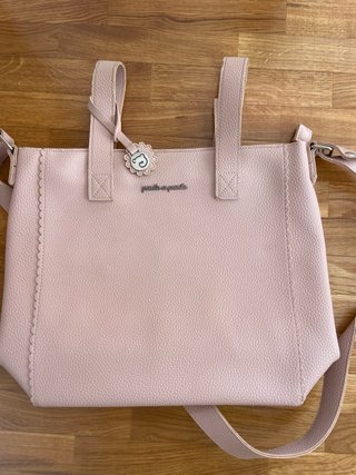 Bolsa carrito Pasito a Pasito rosa empolvado.