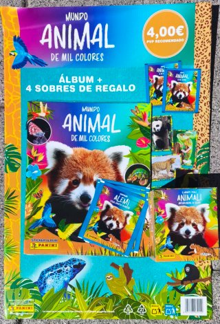 Mundo Animal Álbum + caja 50 Sobres Panini