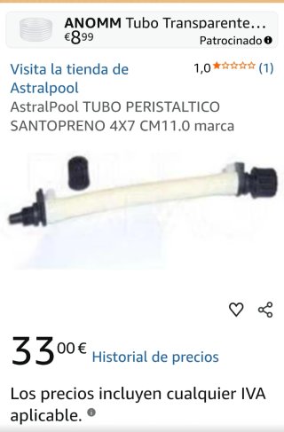 Accesorio bomba piscina plástico beige/negro