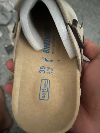 Zuecos Birkenstock Beige Talla 39