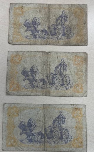 Lote 3 Billetes 1 Peseta 1937 República Española