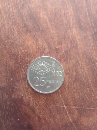 Moneda 25 Pesetas 1980 Mundial España