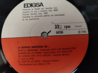 La Marcha Marchosa LP Rock Progresivo 1980