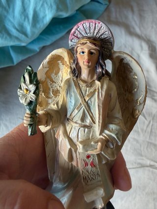 Figura San Gabriel Arcángel AVE MARIA - Resina vi