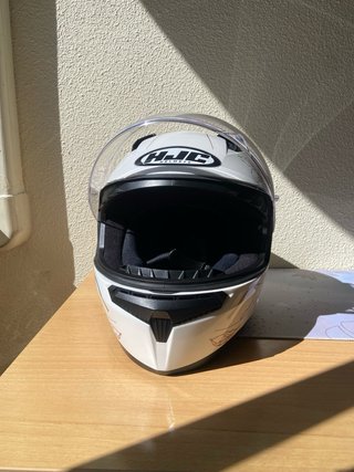 Casco HJC Blanco Diseño Floral