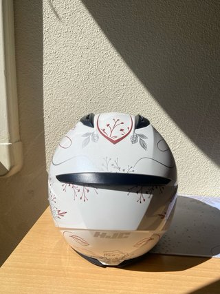 Casco HJC Blanco Diseño Floral