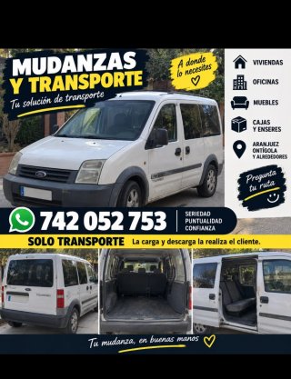 Mudanzas y transporte en furgoneta Ford Tourneo”