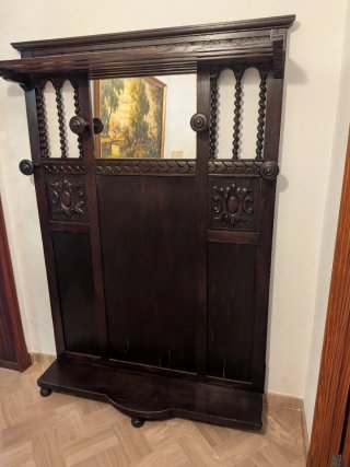 Mueble Perchero Recibidor con Espejo