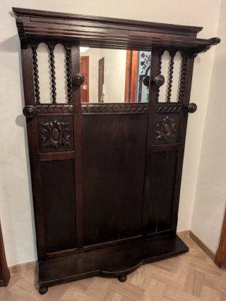 Mueble Perchero Recibidor con Espejo