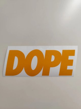 Lote 2 Pegatinas Dope Vinilo Permanente Amarillo y