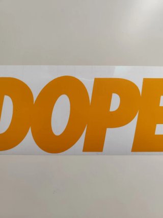 Lote 2 Pegatinas Dope Vinilo Permanente Amarillo y