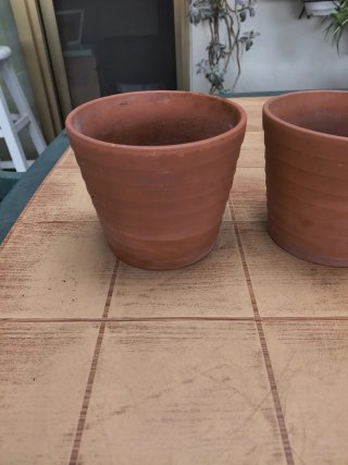 2 maceteros de terracota