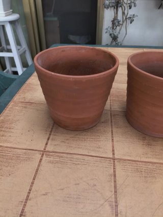 2 maceteros de terracota