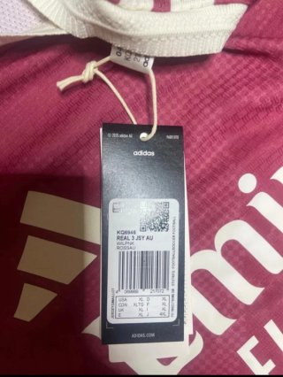 Camiseta Real Madrid Rosa Adidas Talla XL Oficial