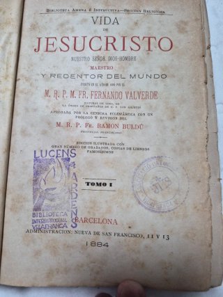 Libro religioso La Vida de Jesus