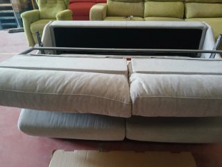 Sofá Cama Beige Tela
