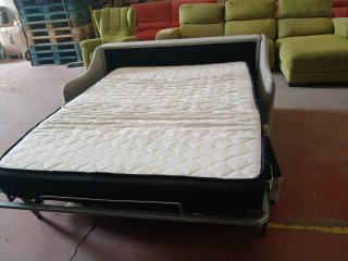 Sofá Cama Beige Tela