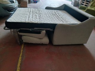 Sofá Cama Beige Tela