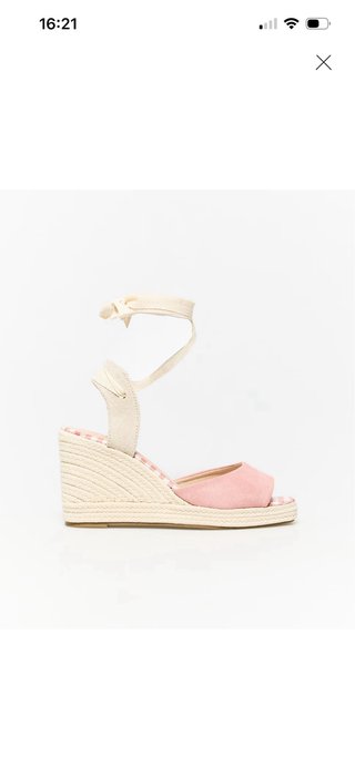Zapatillas de esparto con cuña y lazo