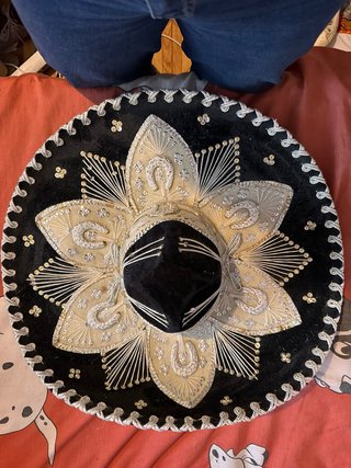Gorro de Mariachi Negro y Blanco