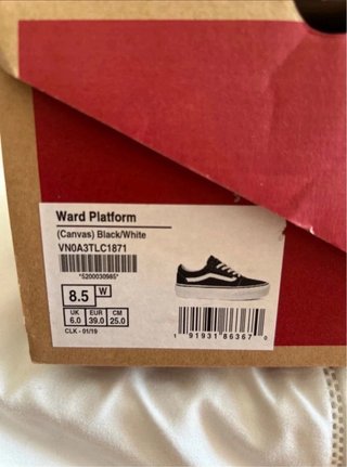 Vans Plataforma Granates Talla 39