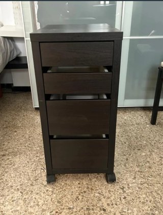 Cajonera MICKE IKEA Negra 4 cajones