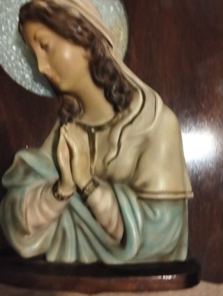 Cuadro Virgen María Orando Madera