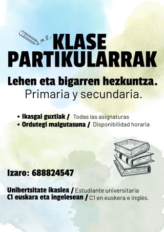 Clases particulares en Barakaldo