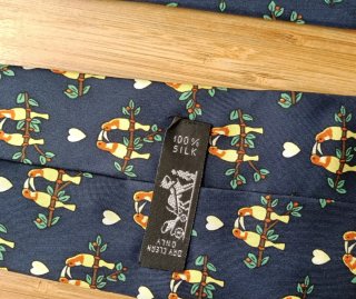Cravatta Hermes blu con fantasia